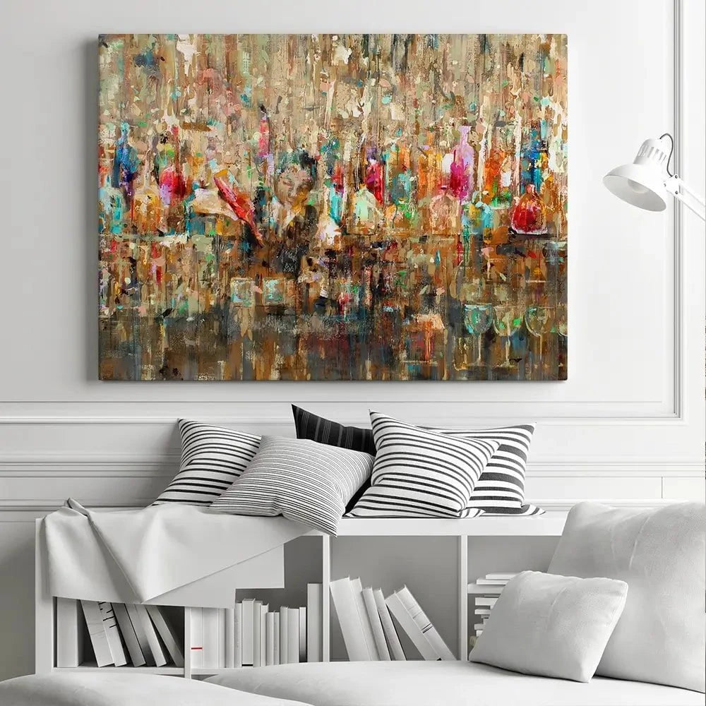 Cocktail Bar Canvas Print Cocktail Bar Canvas Print | Cocktail Artwork | Drinks Art wall art product Studio Paint-Ing