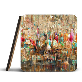 Cocktail Bar Coaster Set Rainbow Soul Tree Coaster Set | Rainbow Soul Tree Art Coasters wall art product Studio Paint-Ing