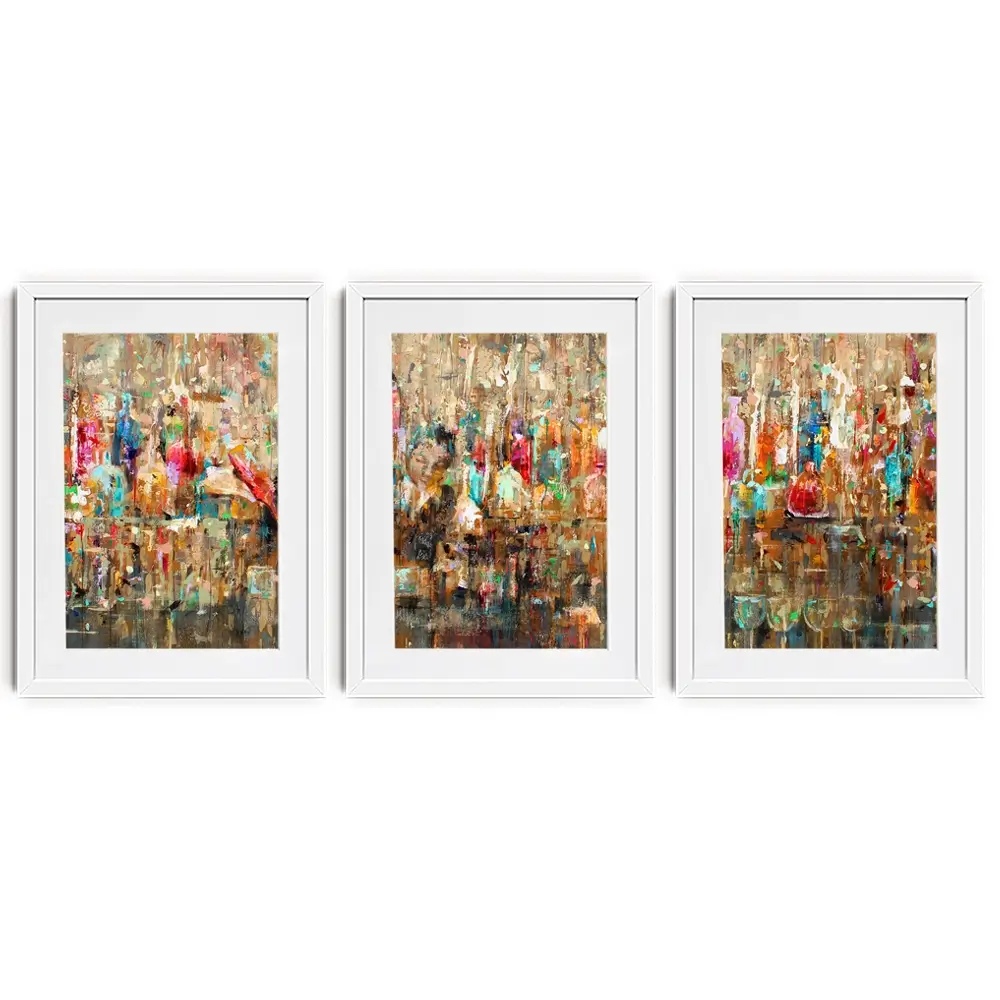Cocktail Bar Framed Art Print Trio Cocktail Bar Framed Art Print Trio wall art product Studio Paint-Ing