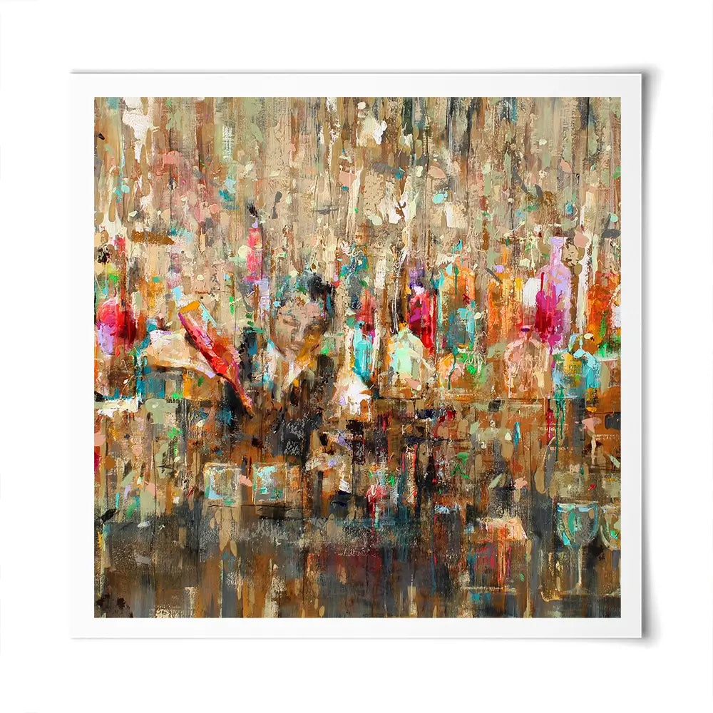 Cocktail Bar Square Art Print Cocktail Bar Square Art Print wall art product Studio Paint-Ing