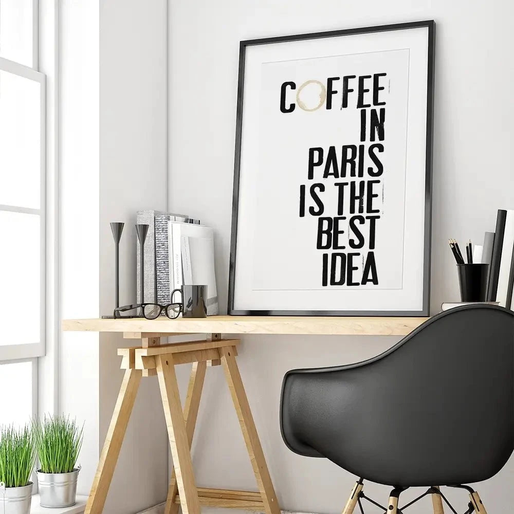 Coffee In Paris Framed Art Print Coffee In Paris Framed Art Print wall art product Deborah Velasquez