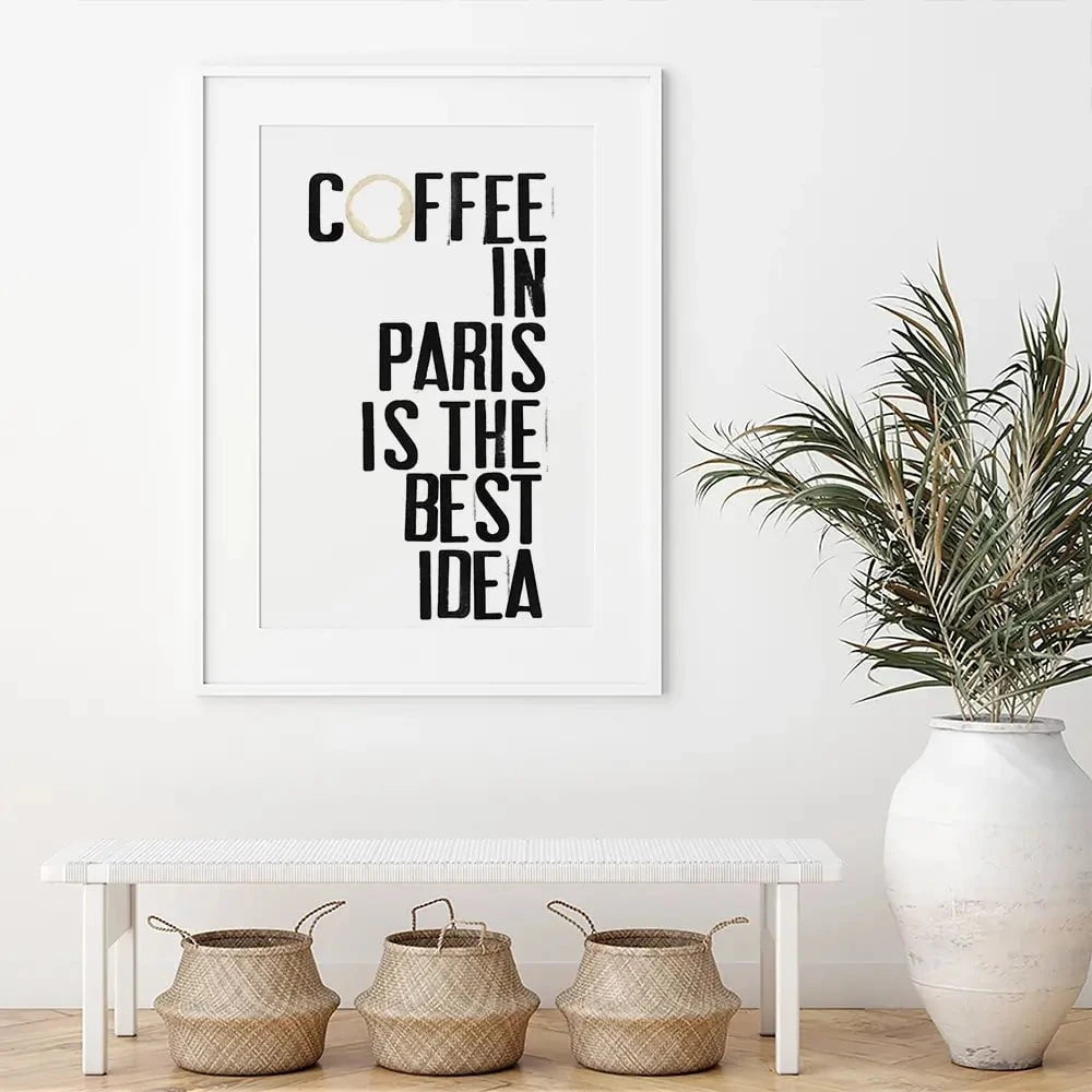 Coffee In Paris Framed Art Print Coffee In Paris Framed Art Print wall art product Deborah Velasquez