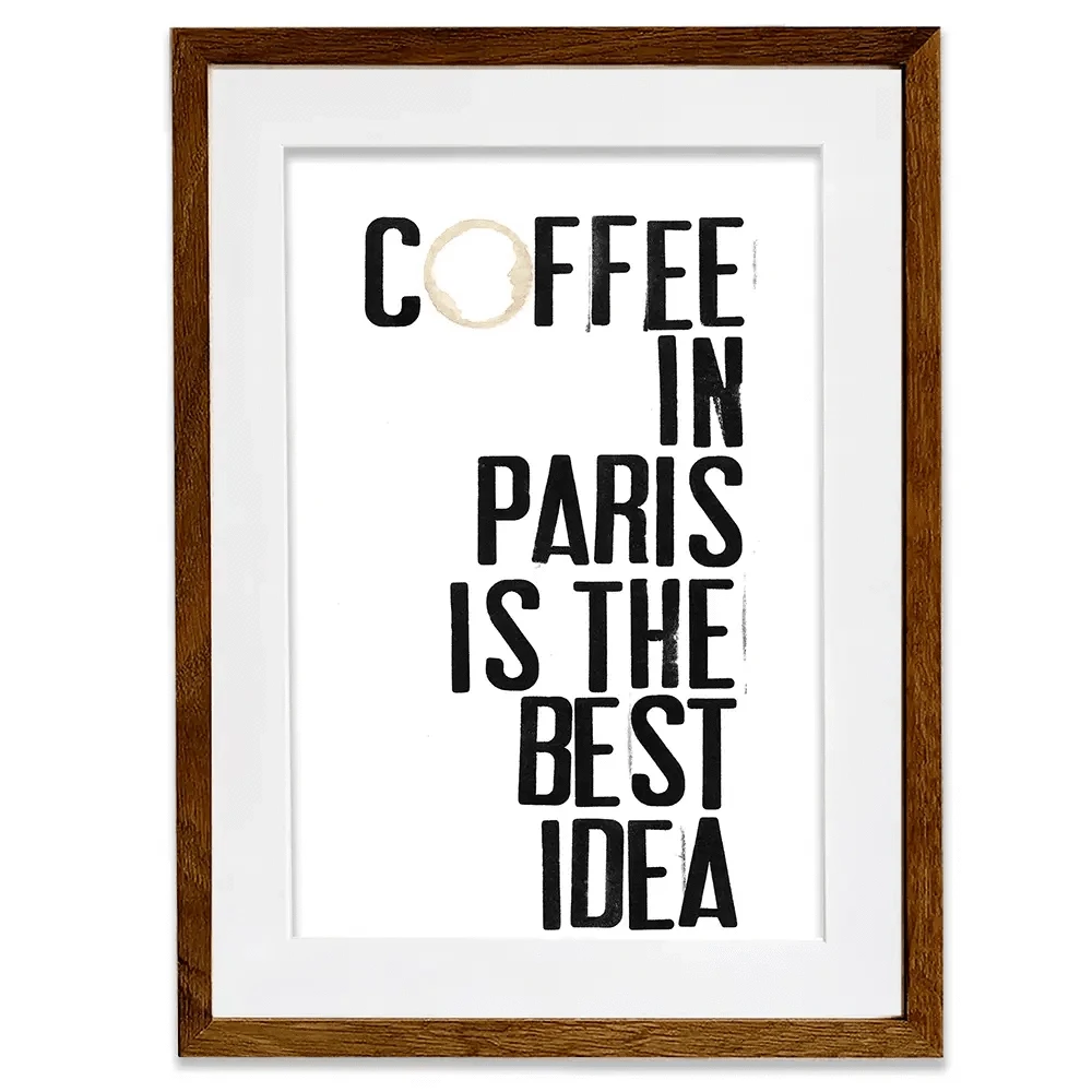 Coffee In Paris Framed Art Print Coffee In Paris Framed Art Print wall art product Deborah Velasquez