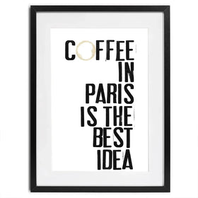 Coffee In Paris Framed Art Print Coffee In Paris Framed Art Print wall art product Deborah Velasquez