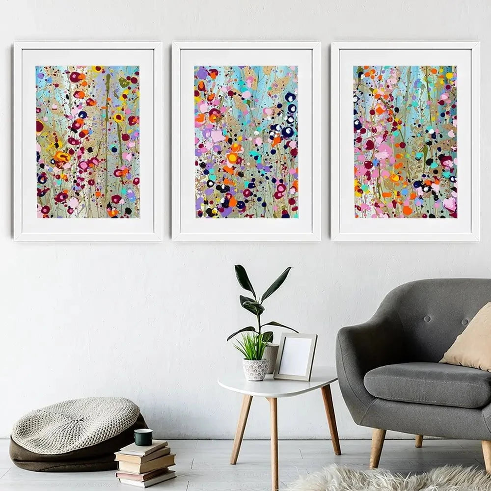 Collette Framed Art Print Trio Collette Framed Art Print Trio wall art product Scarlet Sky Studio