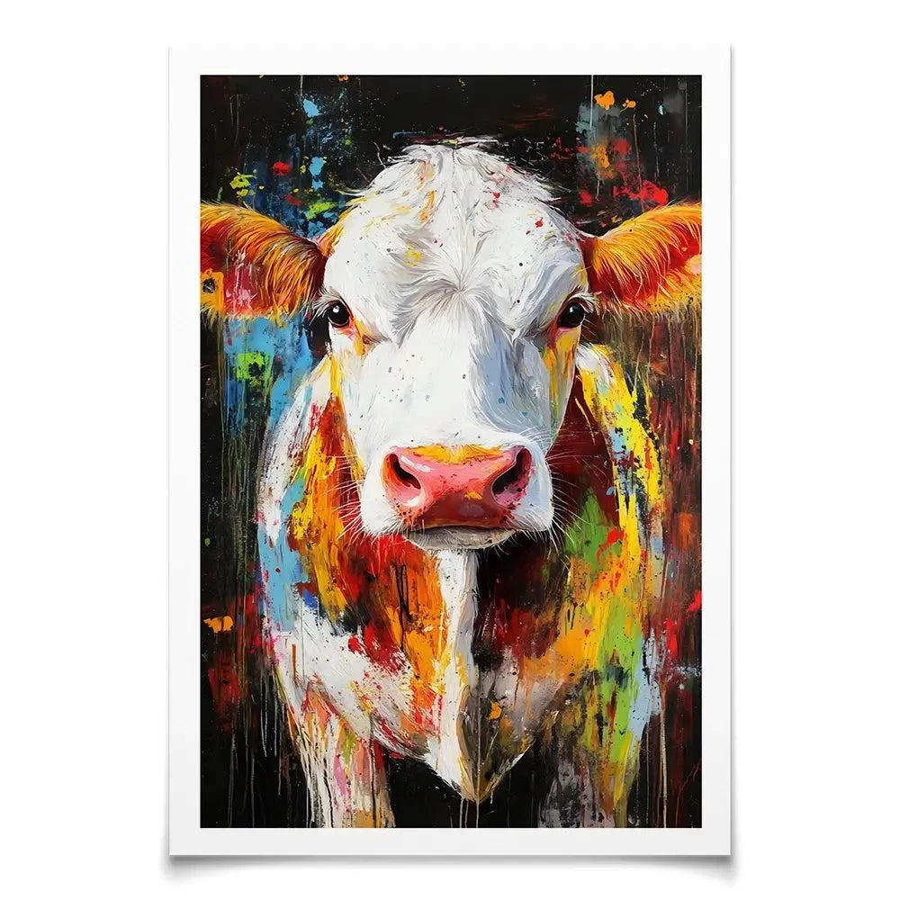 Coloured Cow Art Print Coloured Cow Art Print wall art product Franklyn Gregory - Independent