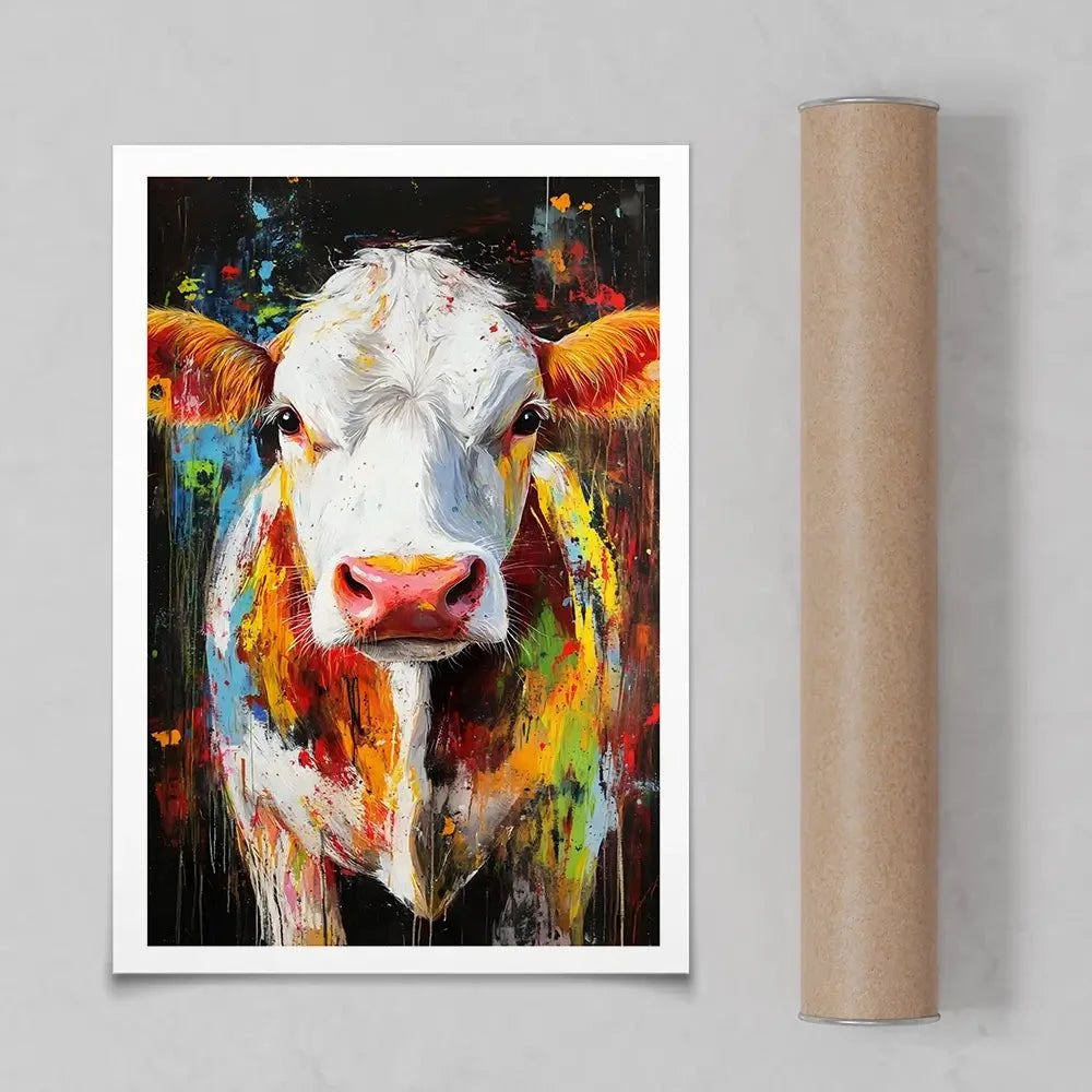 Coloured Cow Art Print Coloured Cow Art Print wall art product Franklyn Gregory - Independent