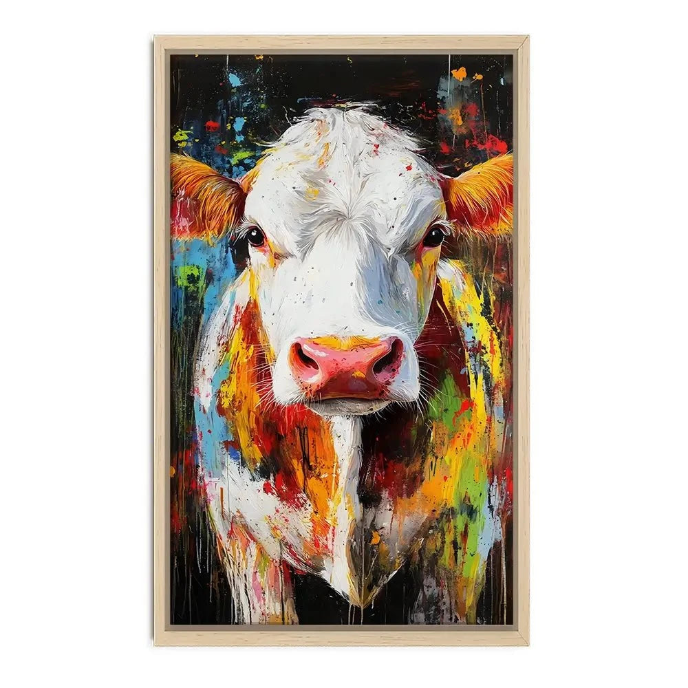 Coloured Cow Canvas Print Coloured Cow Canvas Print wall art product Franklyn Gregory - Independent