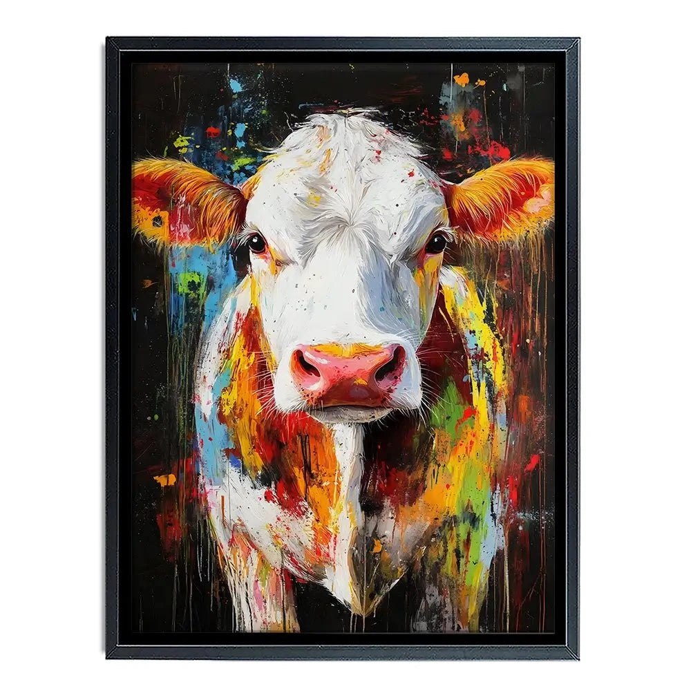 Coloured Cow Canvas Print Coloured Cow Canvas Print wall art product Franklyn Gregory - Independent