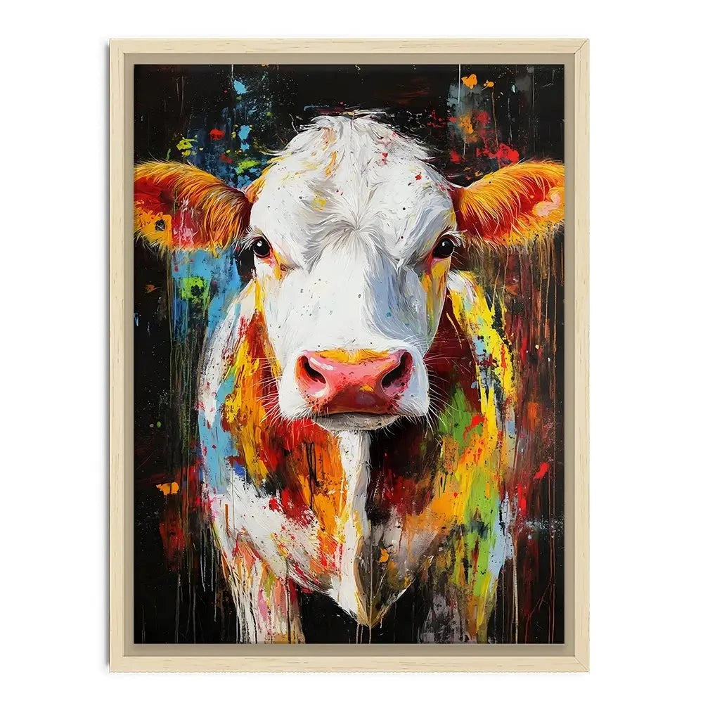 Coloured Cow Canvas Print Coloured Cow Canvas Print wall art product Franklyn Gregory - Independent