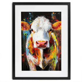 Coloured Cow Framed Art Print Coloured Cow Framed Art Print wall art product Franklyn Gregory - Independent