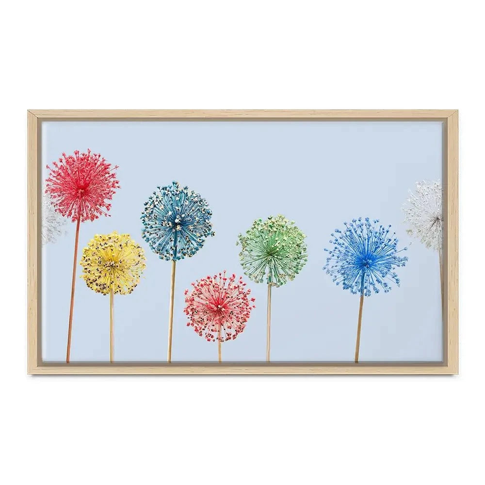 Coloured Dandelions Canvas Print Coloured Dandelions Canvas Print wall art product Svetlana Foote / Shutterstock