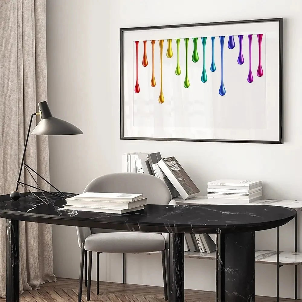 Coloured Paint Drips Framed Art Print Coloured Paint Drips Framed Art Print wall art product 3d_kot / Shutterstock