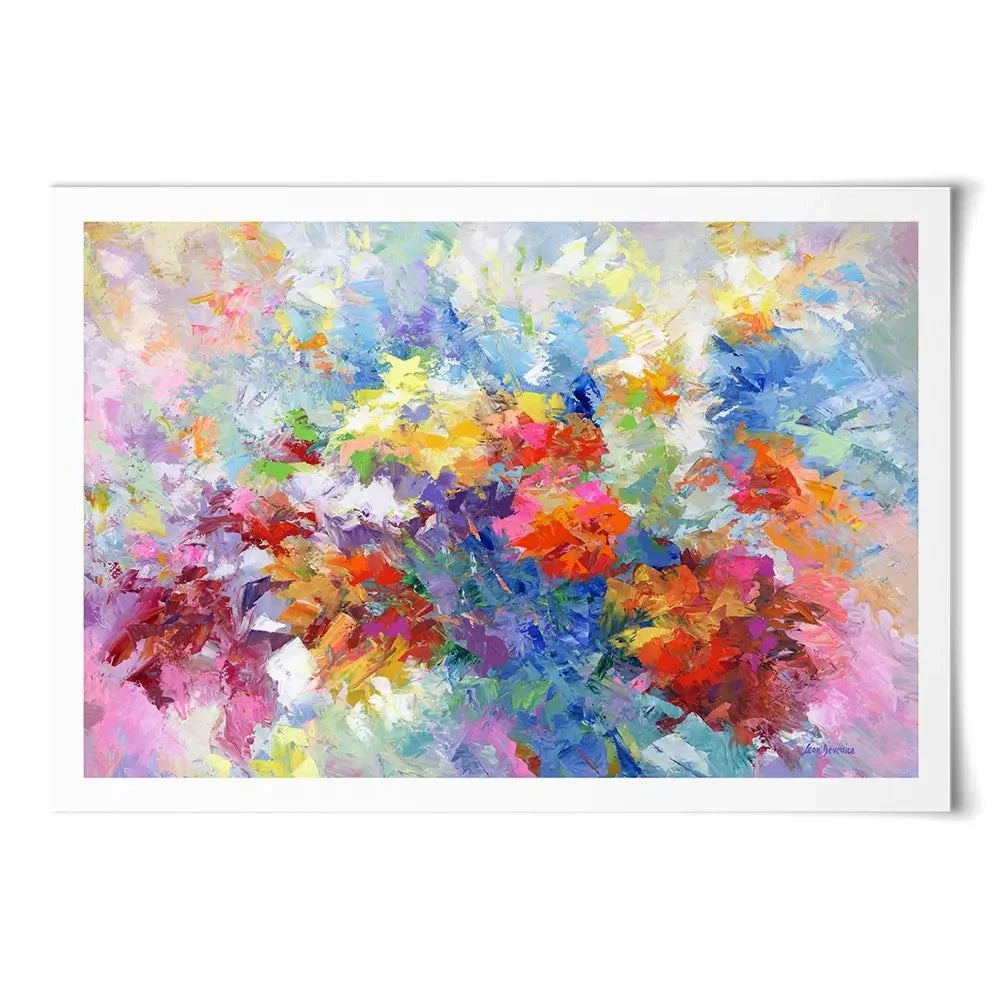 Colourful Abstract Floral 2 Art Print Colourful Abstract Floral 2 Art Print wall art product Leon Devenice