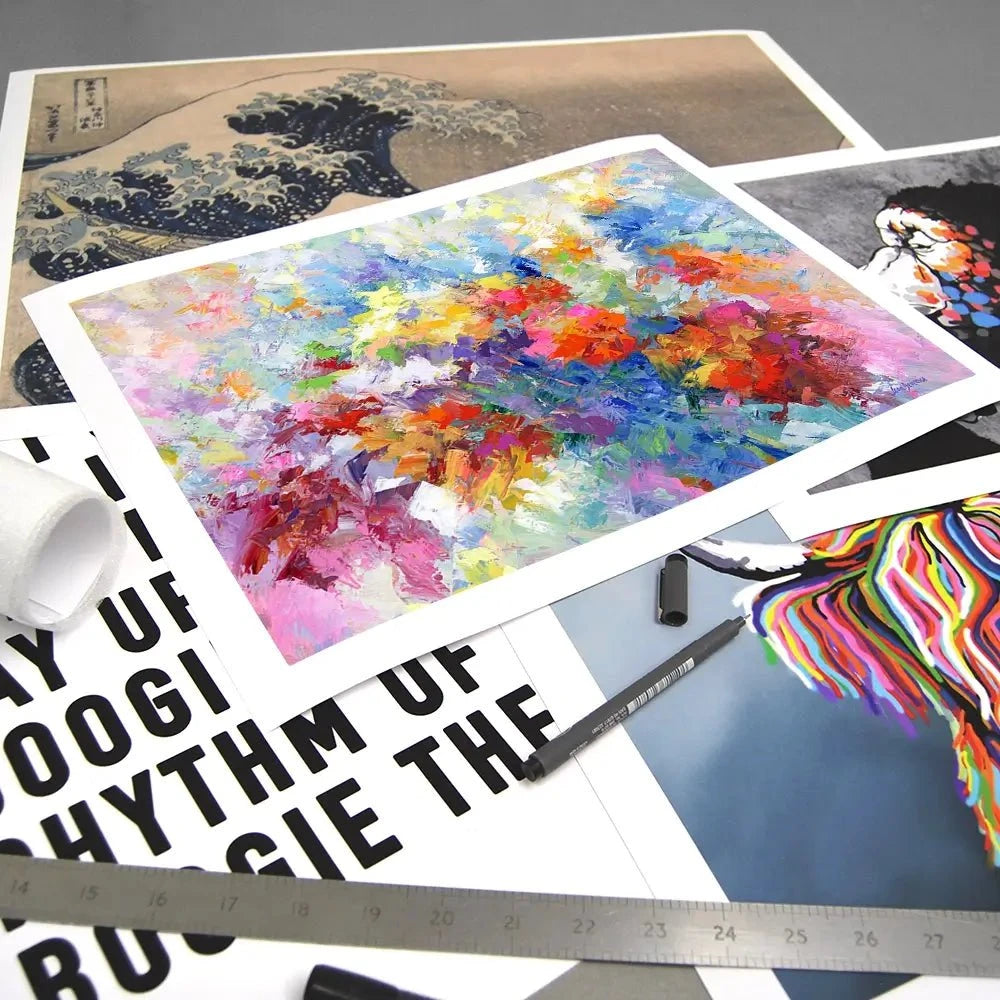 Colourful Abstract Floral 2 Art Print Colourful Abstract Floral 2 Art Print wall art product Leon Devenice