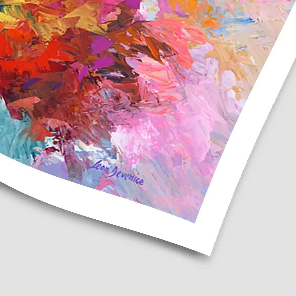 Colourful Abstract Floral 2 Art Print Colourful Abstract Floral 2 Art Print wall art product Leon Devenice