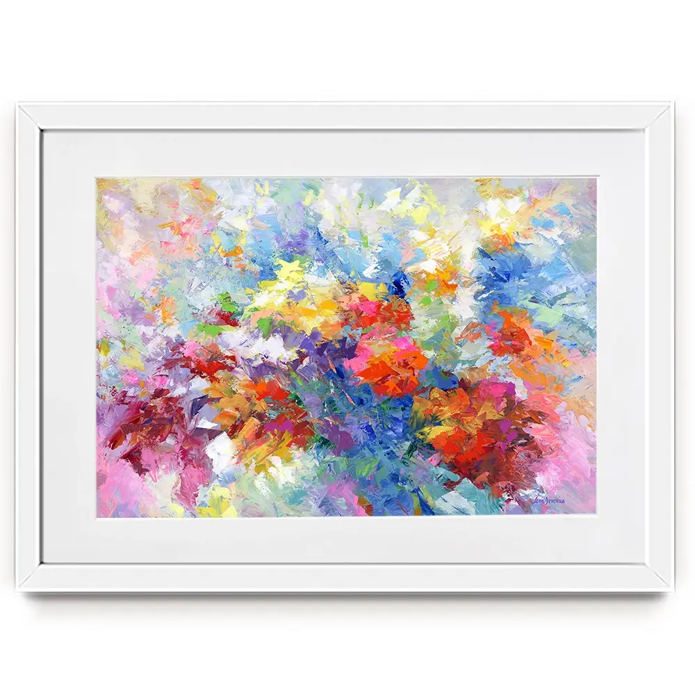 Colourful Abstract Floral 2 Framed Art Print Colourful Abstract Floral 2 Framed Art Print wall art product Leon Devenice