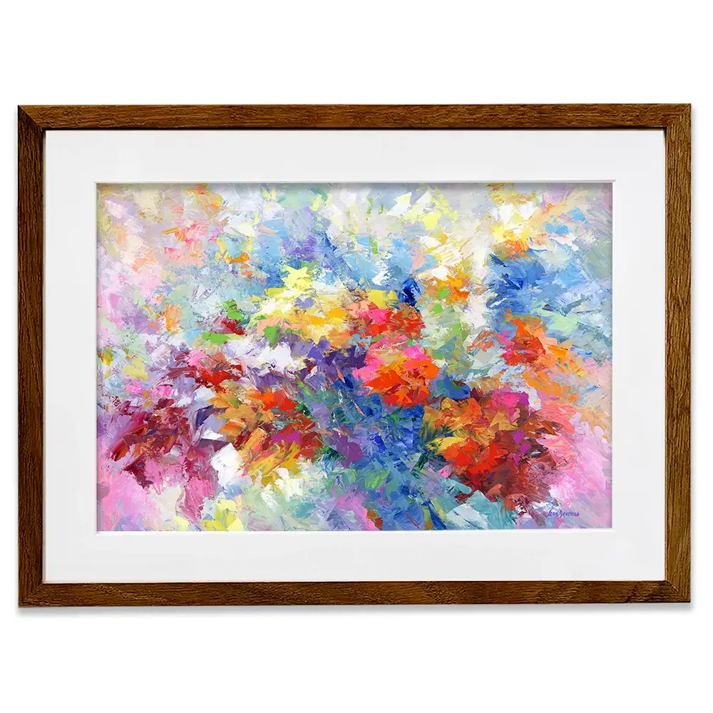 Colourful Abstract Floral 2 Framed Art Print Colourful Abstract Floral 2 Framed Art Print wall art product Leon Devenice