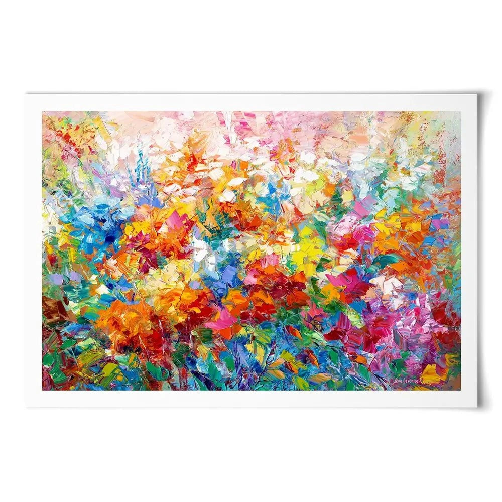 Colourful Abstract Floral Art Print Colourful Abstract Floral Art Print wall art product Leon Devenice
