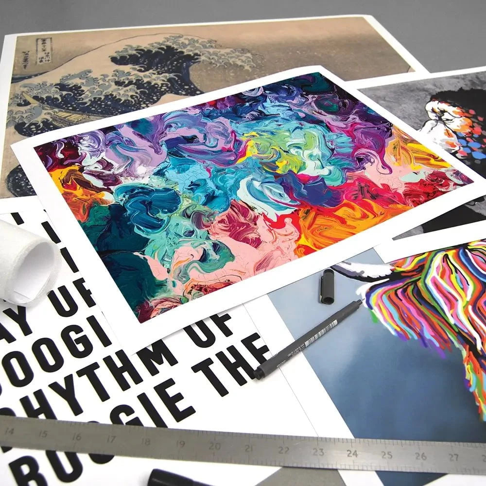 Colourful Abstract Oil Painting Art Print Colourful Abstract Oil Painting Art Print wall art product vhpicstock / Shutterstock