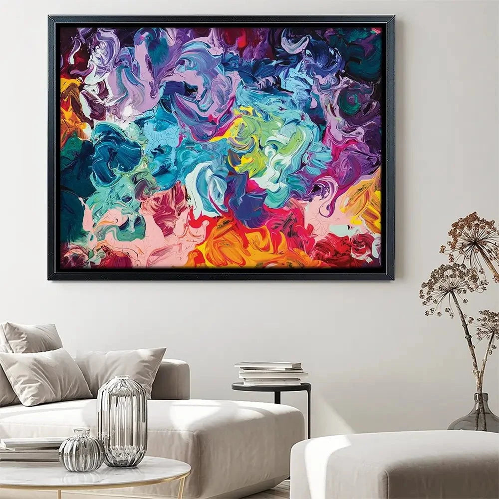 Colourful Abstract Oil Painting Canvas Print Colourful Abstract Oil Painting Canvas Print wall art product vhpicstock / Shutterstock
