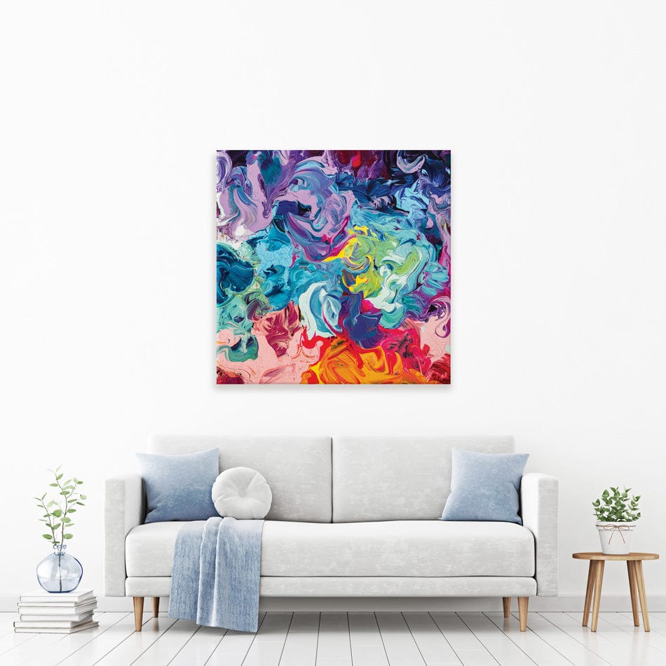 Colourful Abstract Oil Painting Square Canvas Print wall art product vhpicstock / Shutterstock