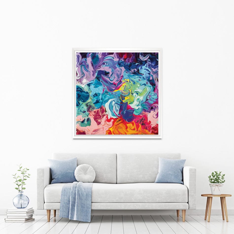 Colourful Abstract Oil Painting Square Canvas Print wall art product vhpicstock / Shutterstock