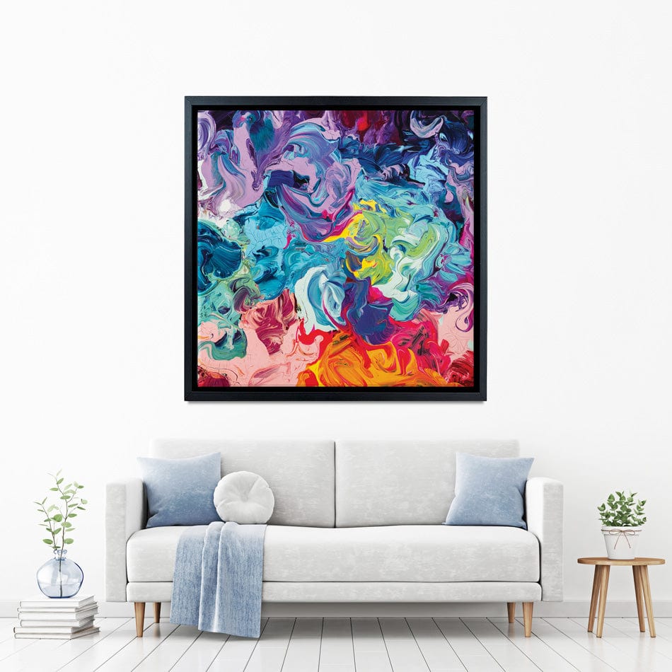 Colourful Abstract Oil Painting Square Canvas Print wall art product vhpicstock / Shutterstock