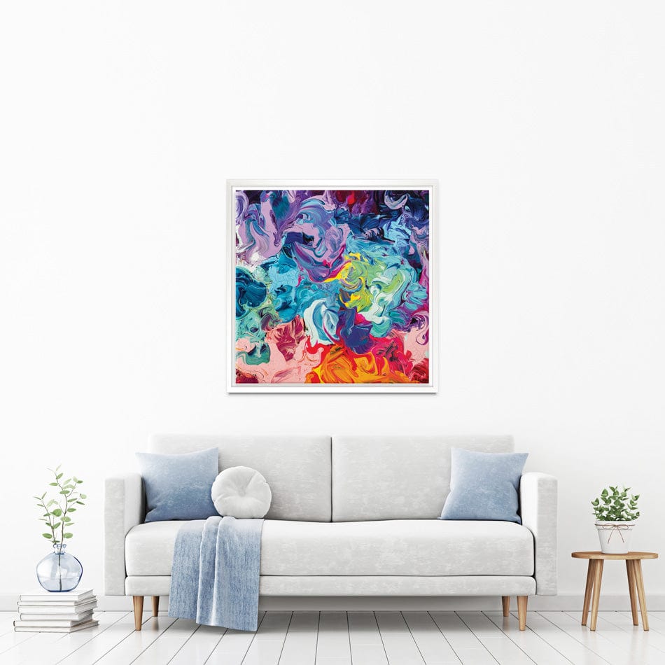 Colourful Abstract Oil Painting Square Canvas Print wall art product vhpicstock / Shutterstock