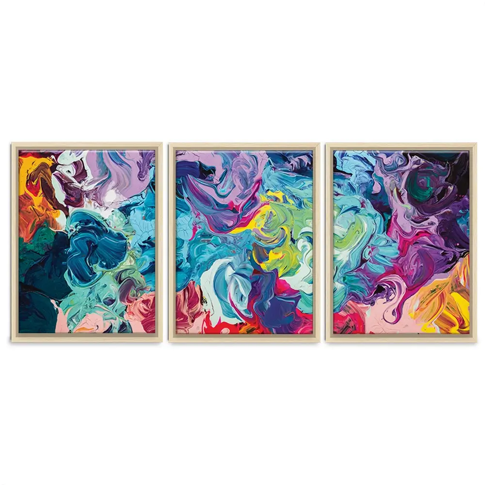 Colourful Abstract Trio Canvas Print Colourful Abstract Trio Canvas Print wall art product vhpicstock / Shutterstock