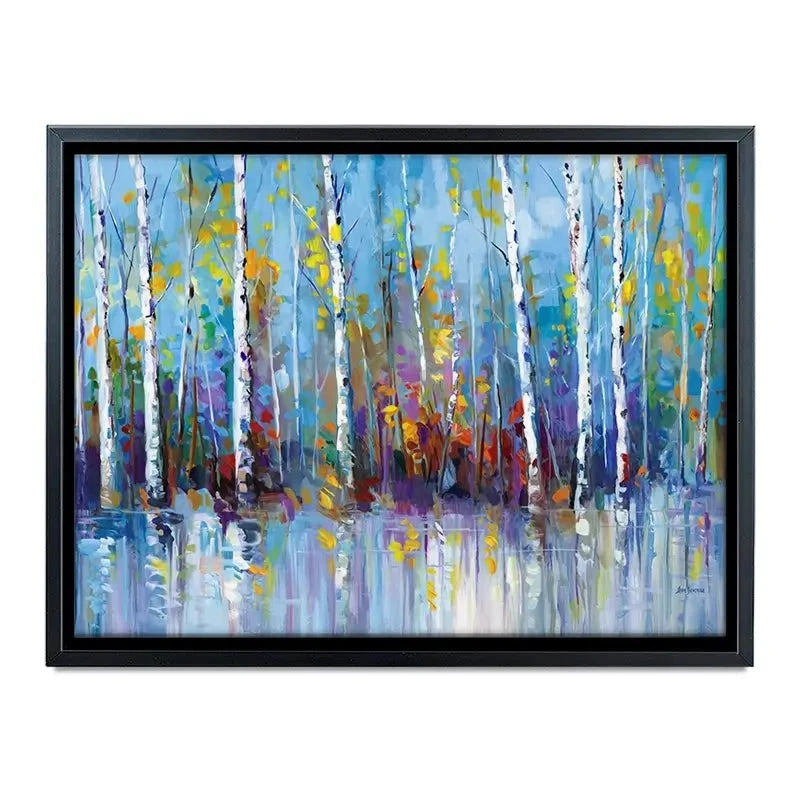 Colourful Birch Trees Canvas Print Colourful Birch Trees Canvas Print wall art product Leon Devenice