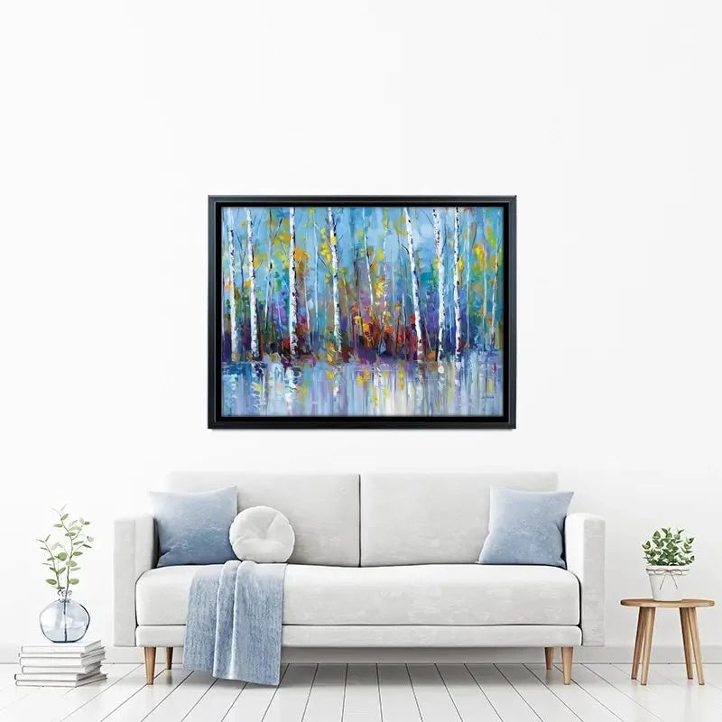 Colourful Birch Trees Canvas Print Colourful Birch Trees Canvas Print wall art product Leon Devenice