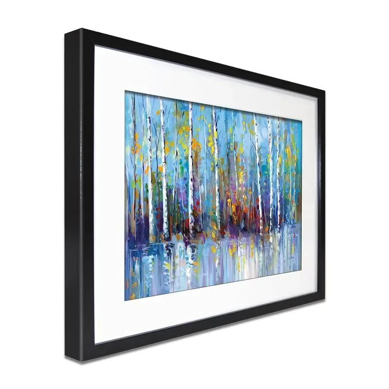 Colourful Birch Trees Framed Art Print Colourful Birch Trees Framed Art Print wall art product Leon Devenice