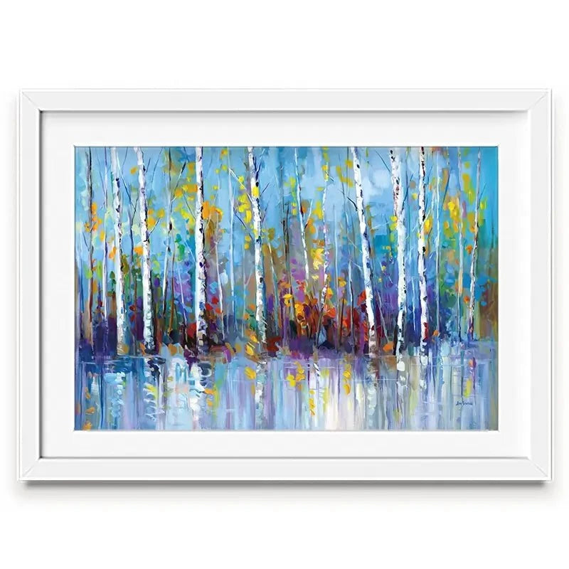 Colourful Birch Trees Framed Art Print Colourful Birch Trees Framed Art Print wall art product Leon Devenice