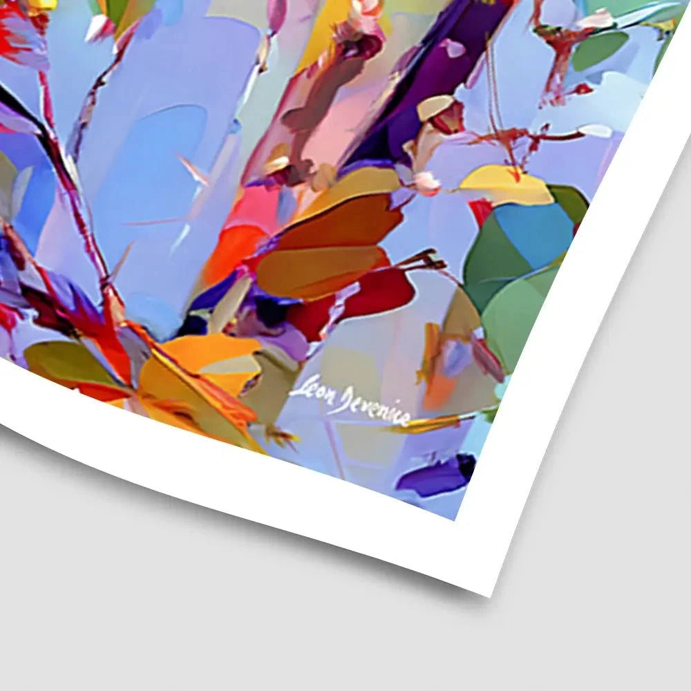 Colourful Birds Chirping Art Print Colourful Birds Chirping Art Print wall art product Leon Devenice