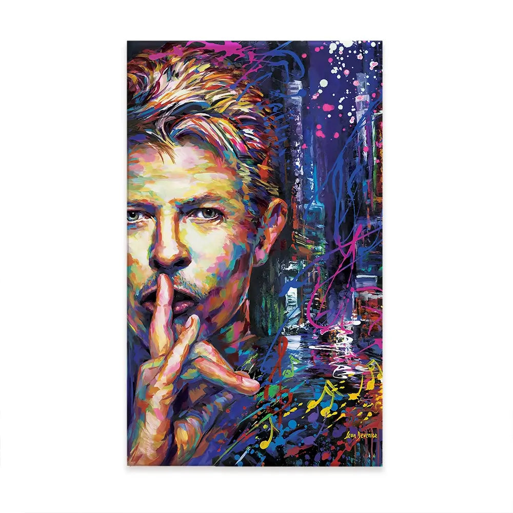 Colourful Bowie Oversized Canvas Print Colourful Bowie Oversized Canvas Print wall art product Independent