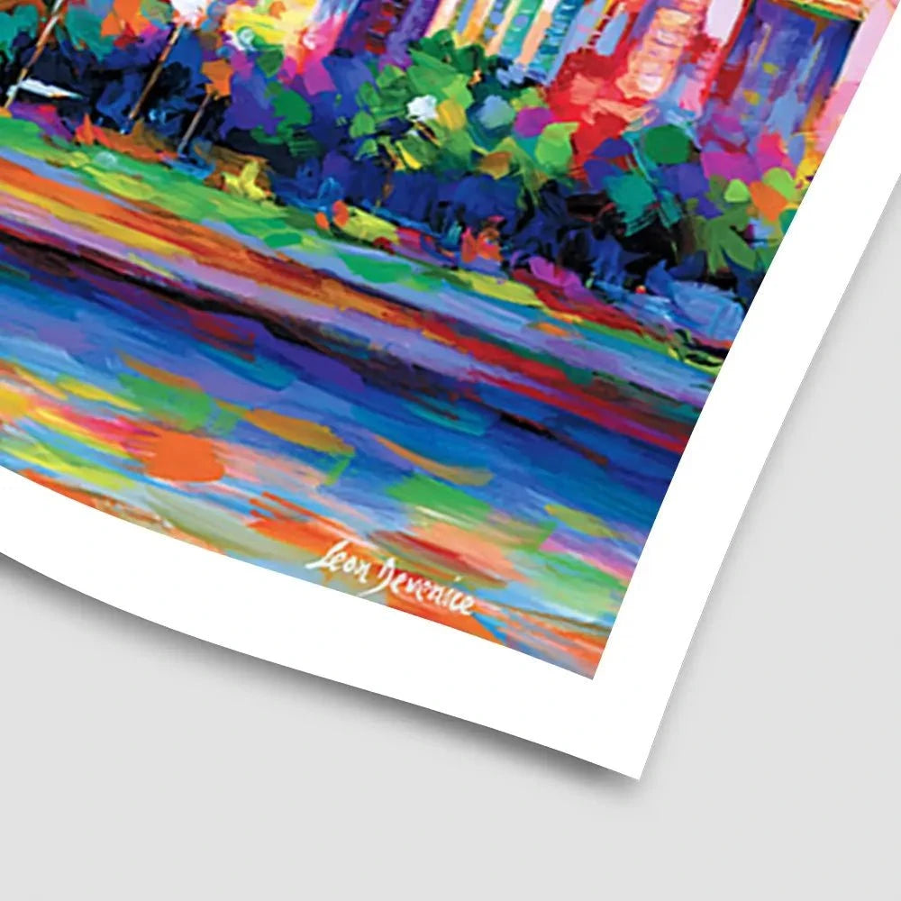 Colourful Chicago Skyline Art Print Colourful Chicago Skyline Art Print wall art product Leon Devenice