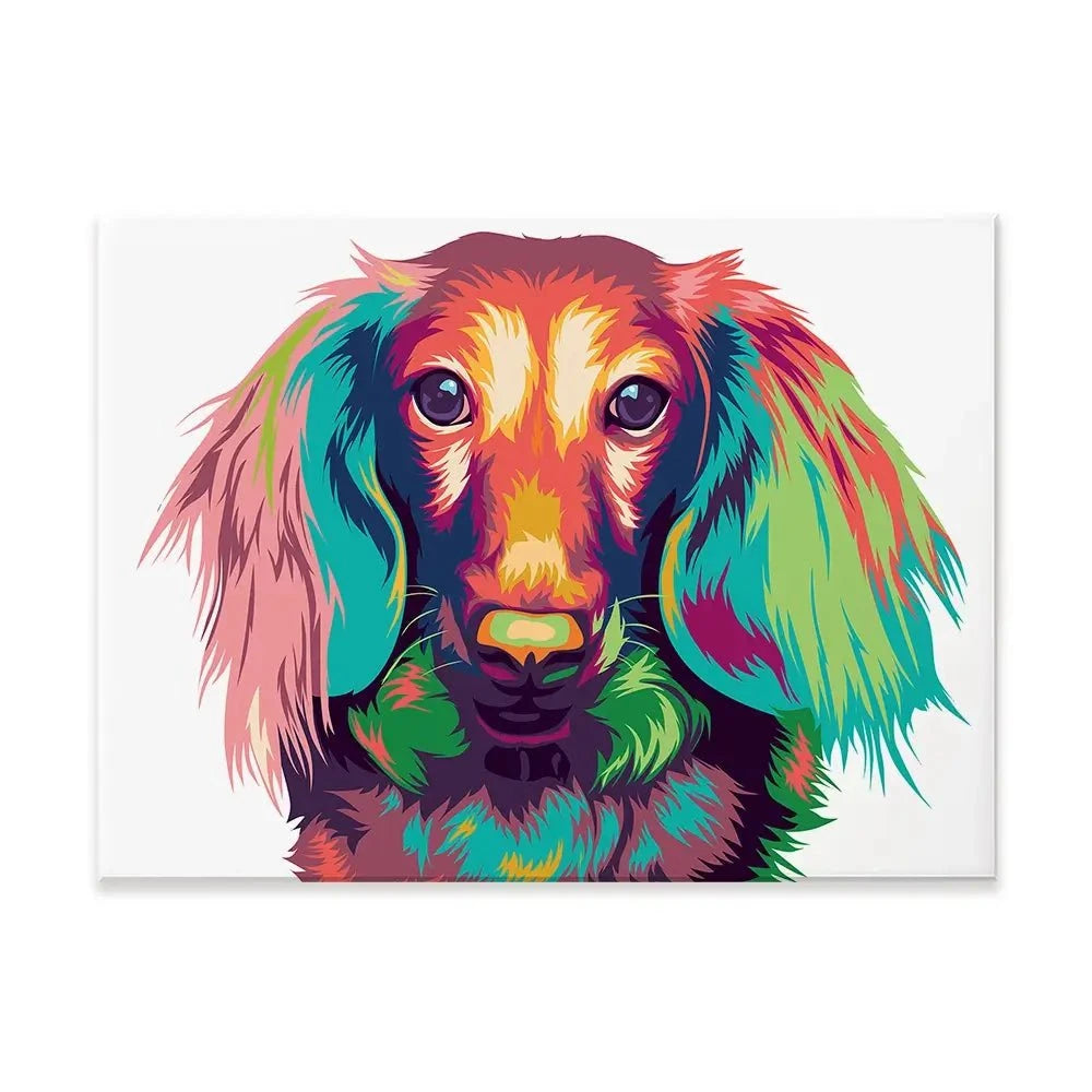 Colourful Dachshund Canvas Print Colourful Dachshund Canvas Print wall art product asnan_ad / Shutterstock