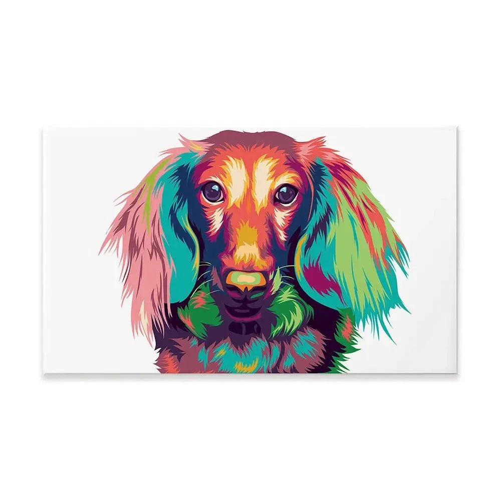 Colourful Dachshund Canvas Print Colourful Dachshund Canvas Print wall art product asnan_ad / Shutterstock