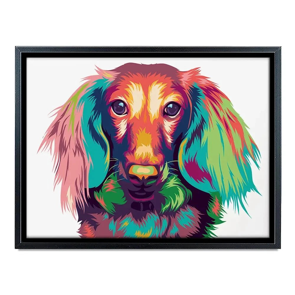 Colourful Dachshund Canvas Print Colourful Dachshund Canvas Print wall art product asnan_ad / Shutterstock