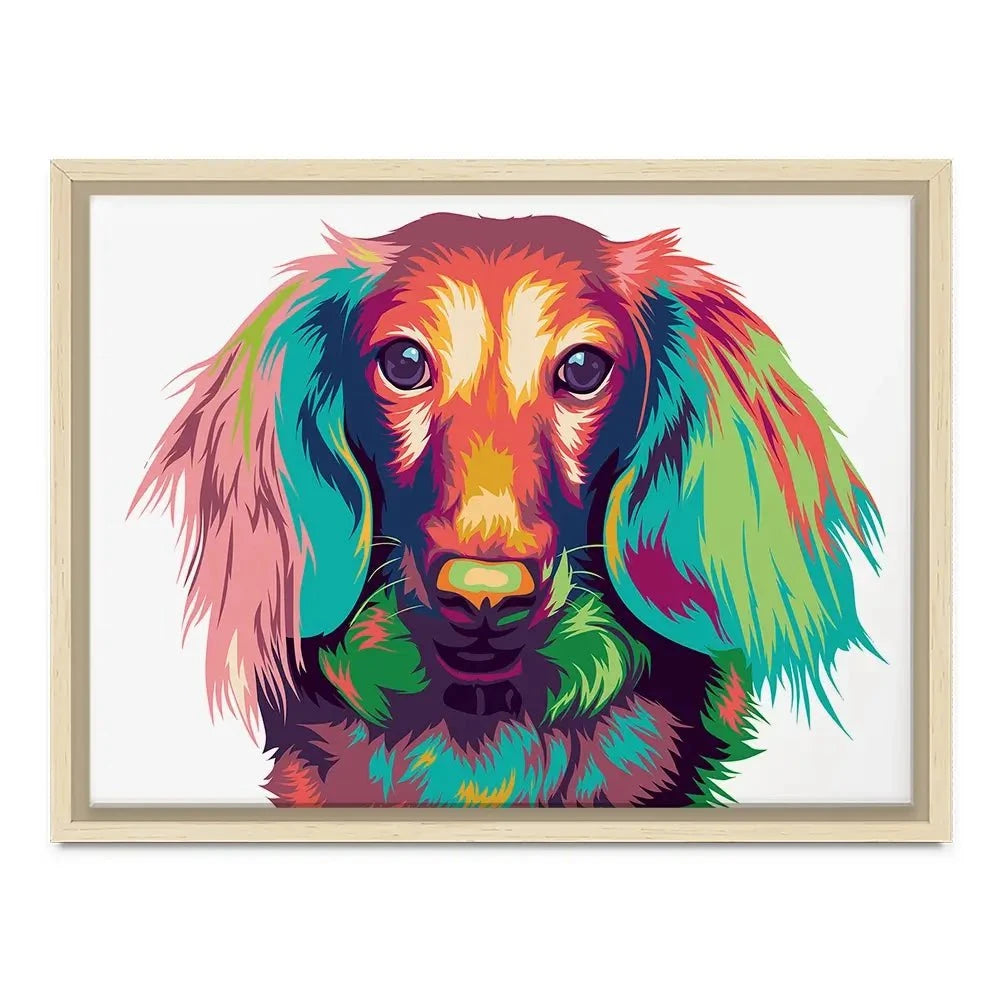 Colourful Dachshund Canvas Print Colourful Dachshund Canvas Print wall art product asnan_ad / Shutterstock