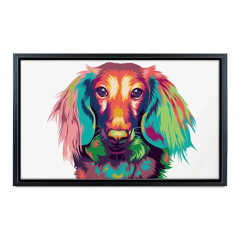 Colourful Dachshund Canvas Print Colourful Dachshund Canvas Print wall art product asnan_ad / Shutterstock