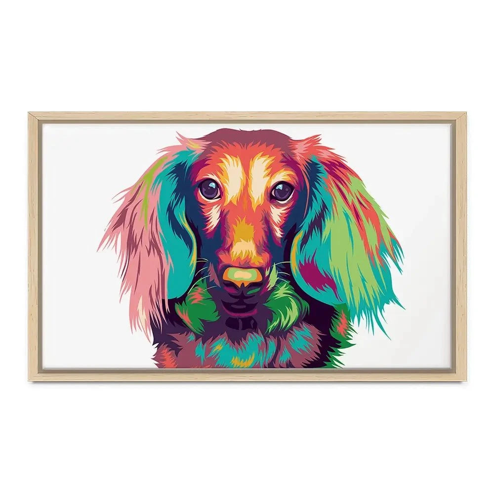 Colourful Dachshund Canvas Print Colourful Dachshund Canvas Print wall art product asnan_ad / Shutterstock