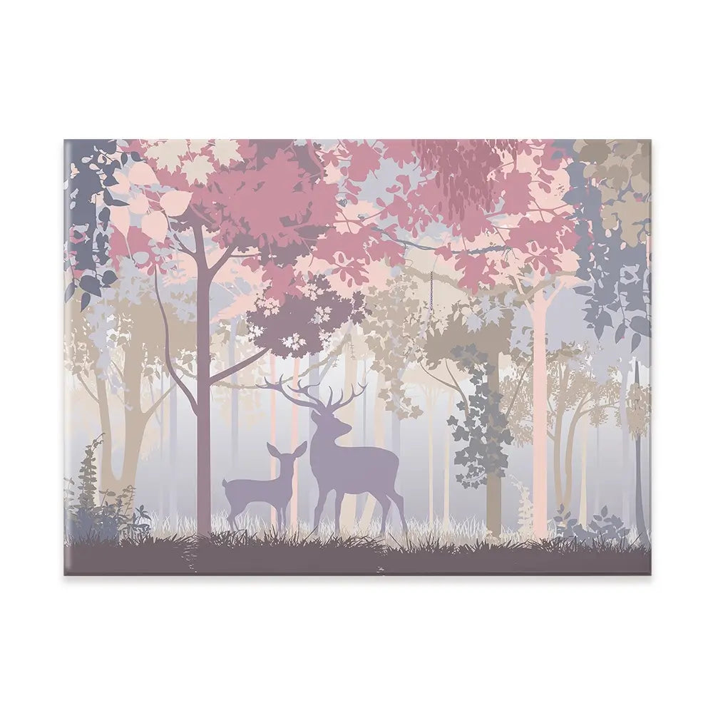 Colourful Deer In The Woods Canvas Print Colourful Deer In The Woods Canvas Print wall art product Art Print Shop