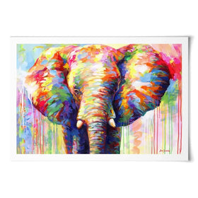 Colourful Elephant Art Print Colourful Elephant Art Print wall art product Leon Devenice