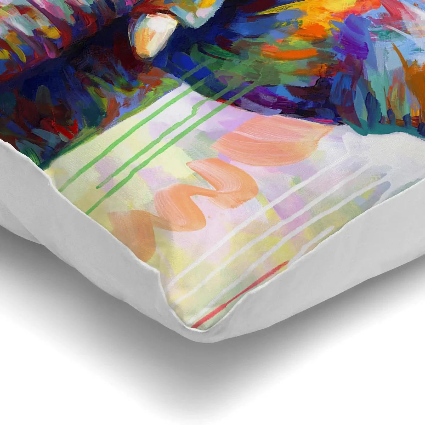 Colourful Elephant Cushion Colourful Elephant Cushion wall art product Leon Devenice