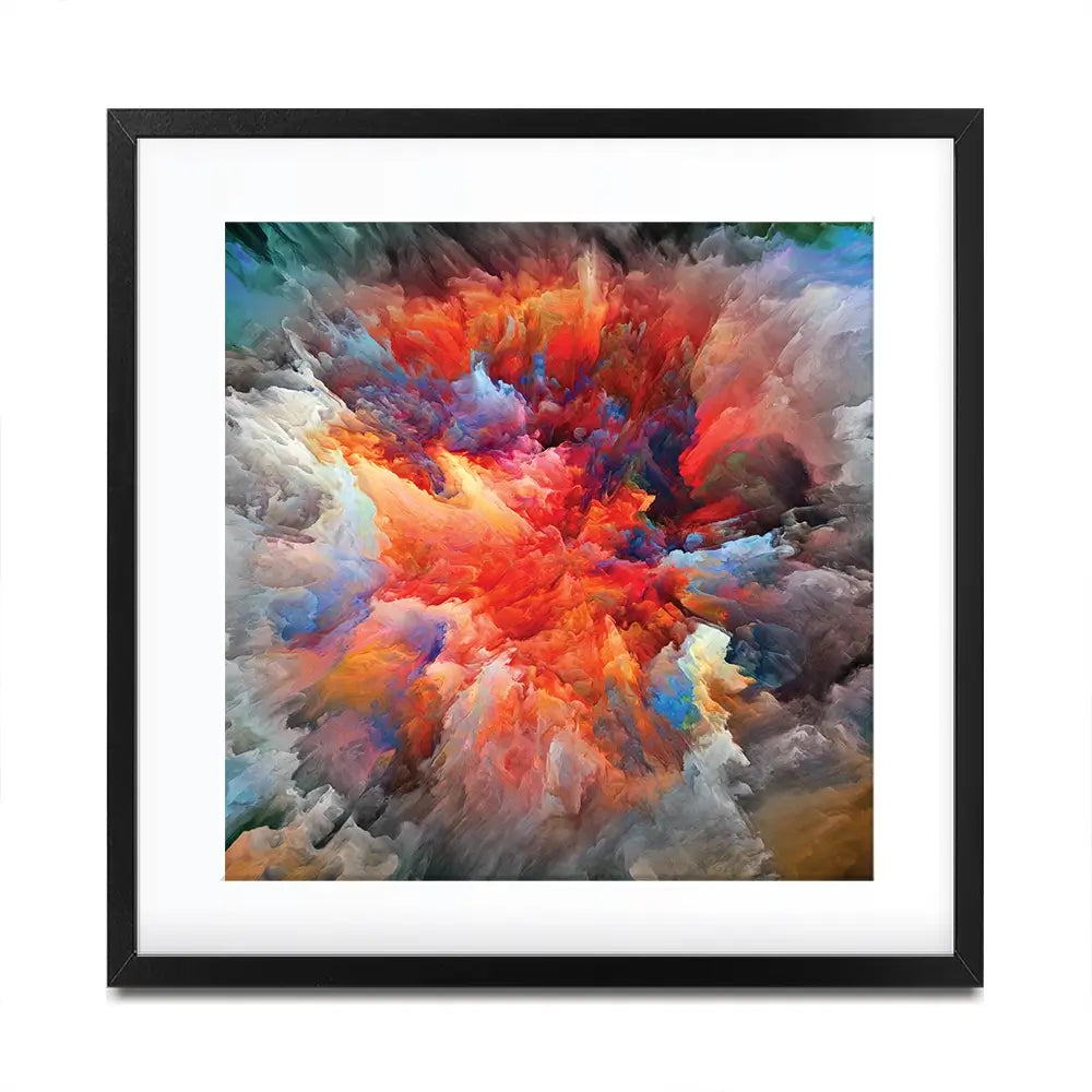 Colourful Explosion Square Framed Art Print Colourful Explosion Square Framed Art Print wall art product agsandrew / Shutterstock
