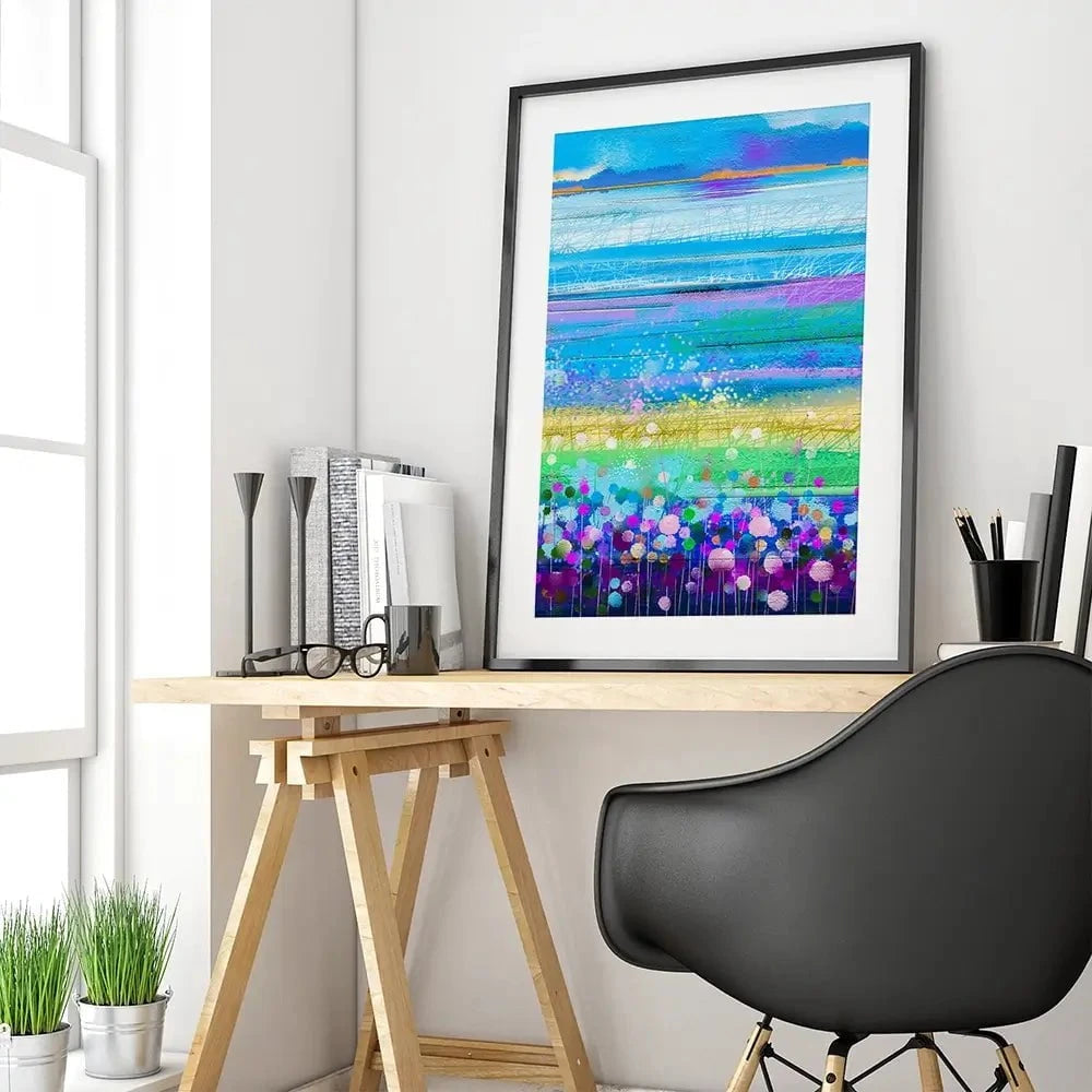 Colourful Floral Portrait Framed Art Print Colourful Floral Portrait Framed Art Print wall art product pluie_r / Shutterstock