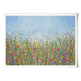 Colourful Flower Meadow Art Print Colourful Flower Meadow Art Print wall art product Olga Tkachyk