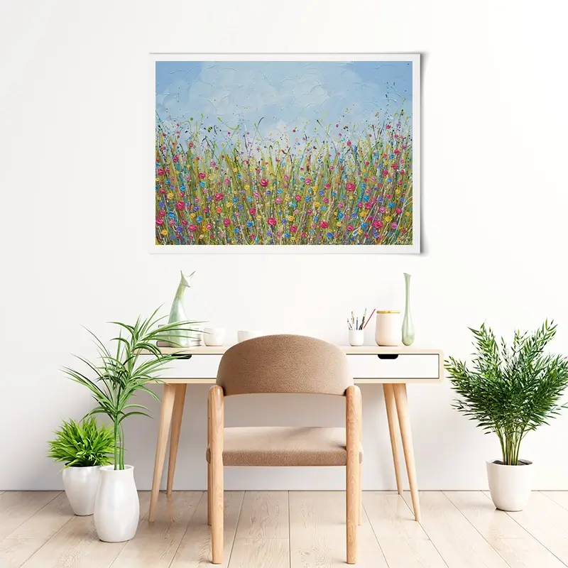 Colourful Flower Meadow Art Print Colourful Flower Meadow Art Print wall art product Olga Tkachyk